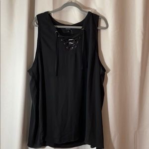 Torrid Lace Up Georgette Tank